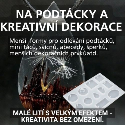 Formy na podtácky a kreativní dekorace
